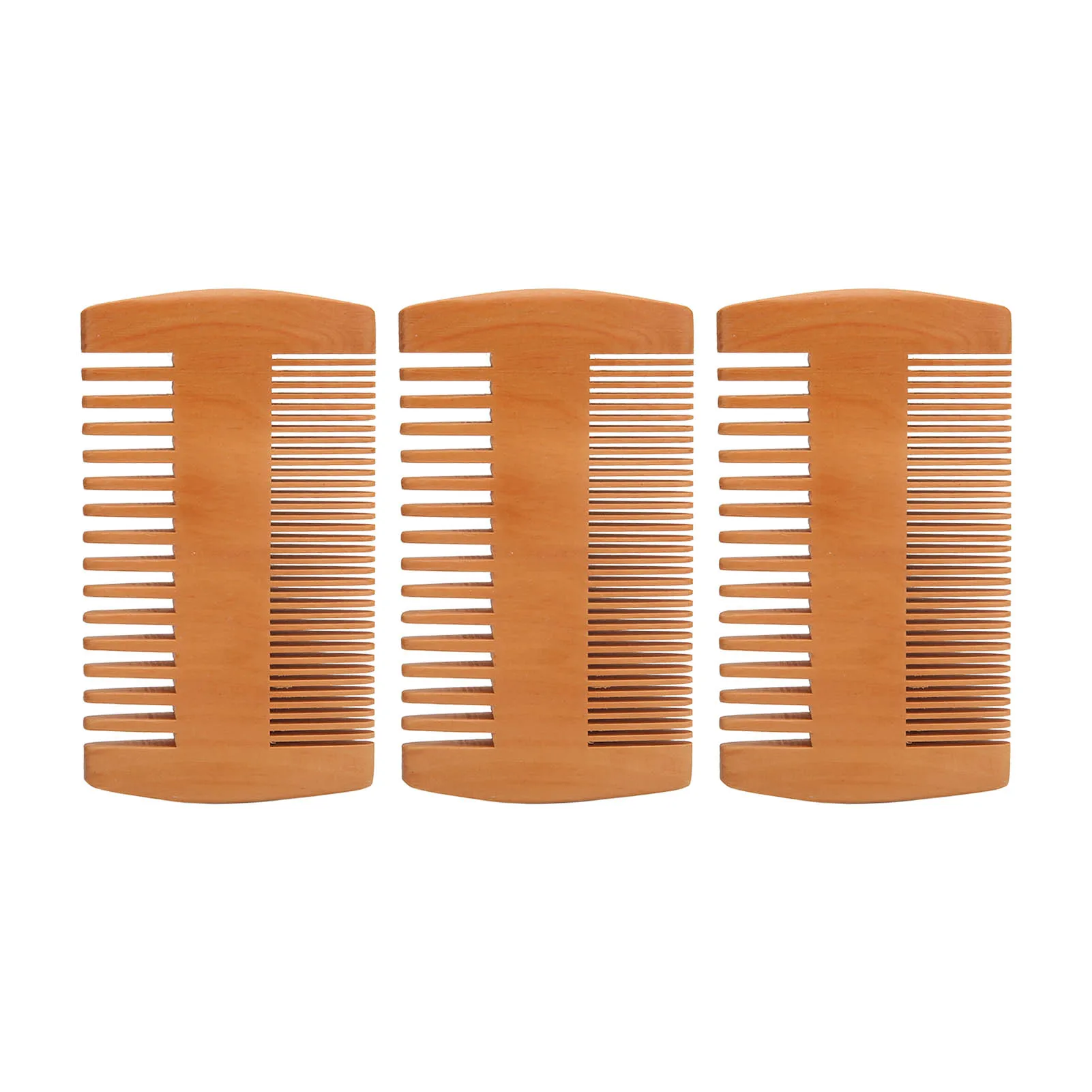 

3pcs Beard Comb Kit Double Sided Fine Wide Teeth Prevent Static Wooden Mustache Grooming Comb