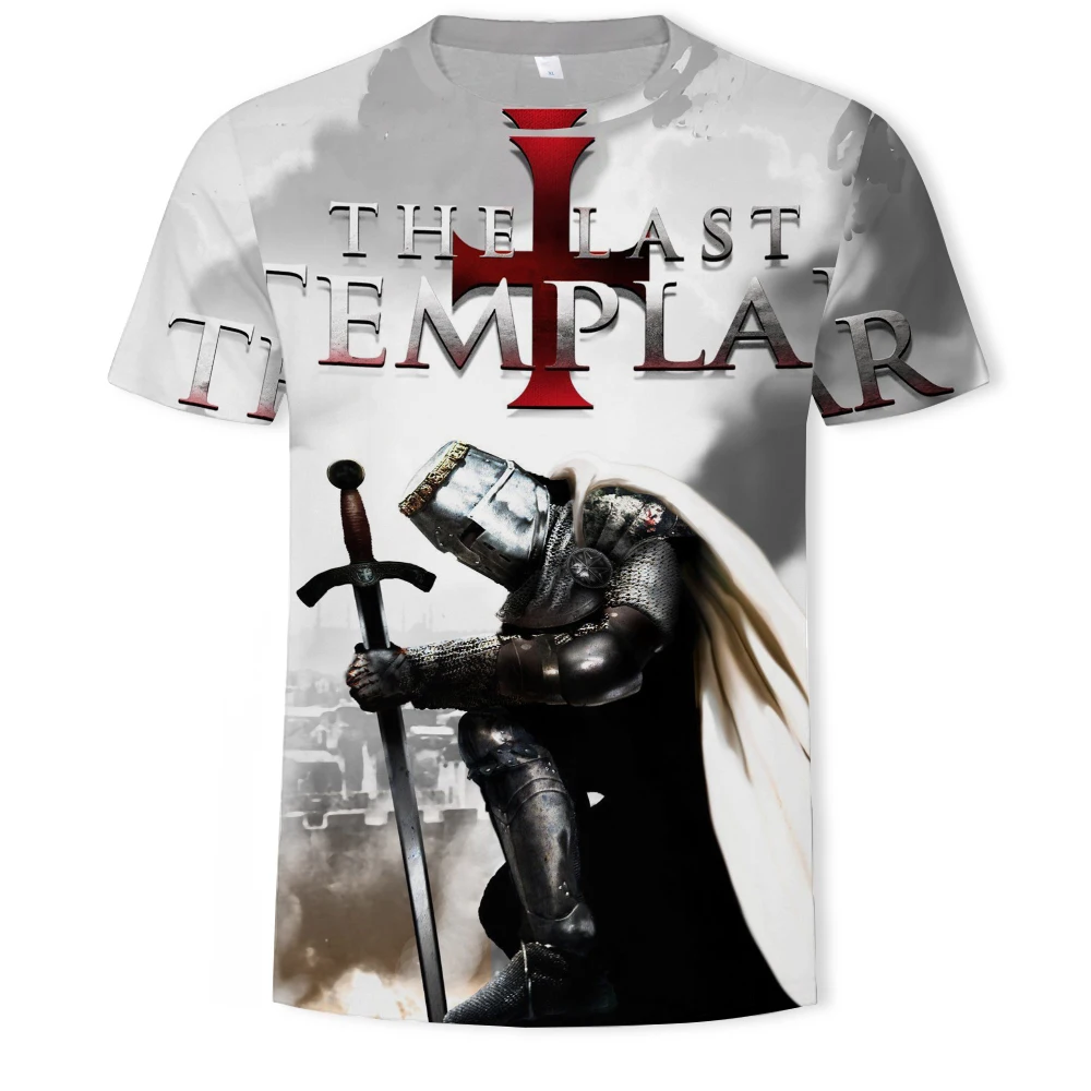 

New War Pattern 3d Printing Fashion Men's T Shirt Hip Hop Street Templar Clothes Loose Men Casual Crew Neck