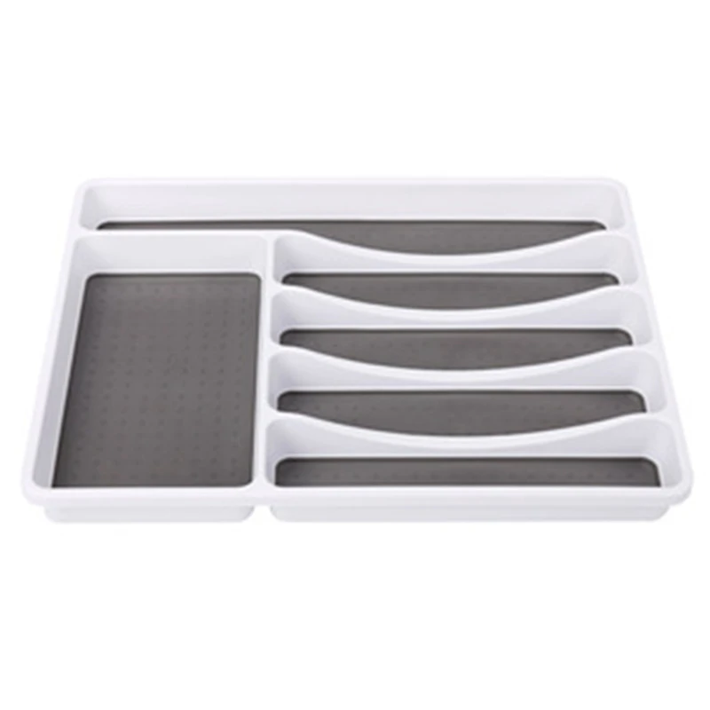 

Plastic Cutlery Storage Box Dinnerware Tray Kitchen Drawer Organizer Separation Cutlery Organizer For Spoon Fork