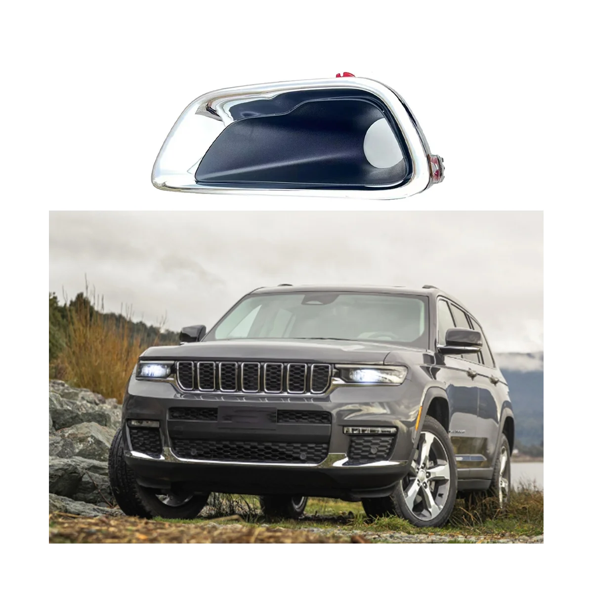 1 шт. автомобильный передний бампер противотуманная рамка для JEEP GRAND CHEROKEE 16-22 WK 2022