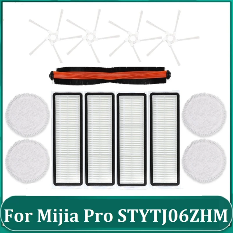 

HOT!13Pcs Accessories For Xiaomi Mijia Pro STYTJ06ZHM Self-Cleaning Robot Vacuum Cleaner Parts Main Side Brush Mop Filter