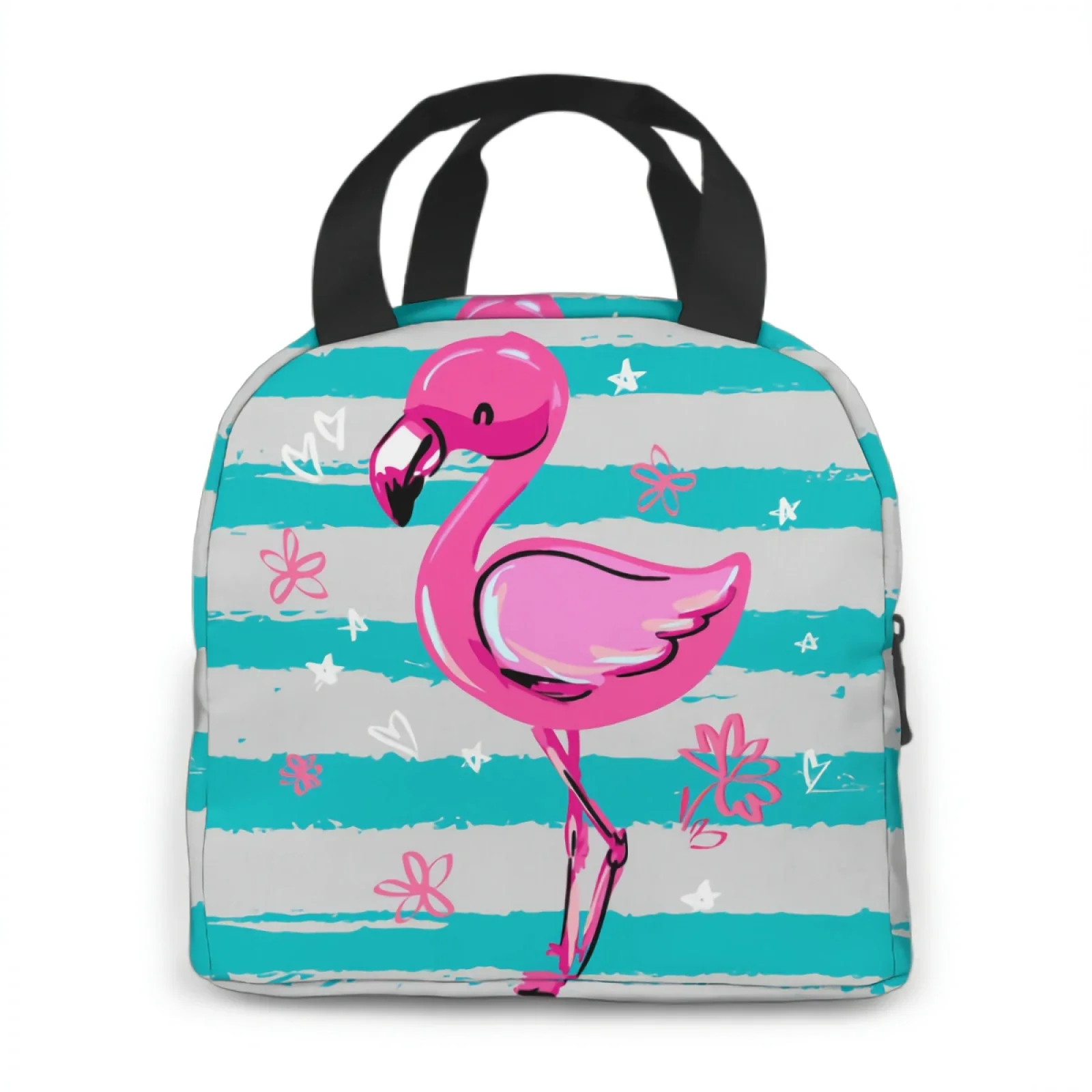 Летняя Забавная Изолированная Сумка Для Обеда С Дизайном Розового Фламинго