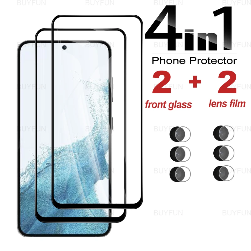 

4 в 1, закаленное защитное стекло для Samsung Samsun S23