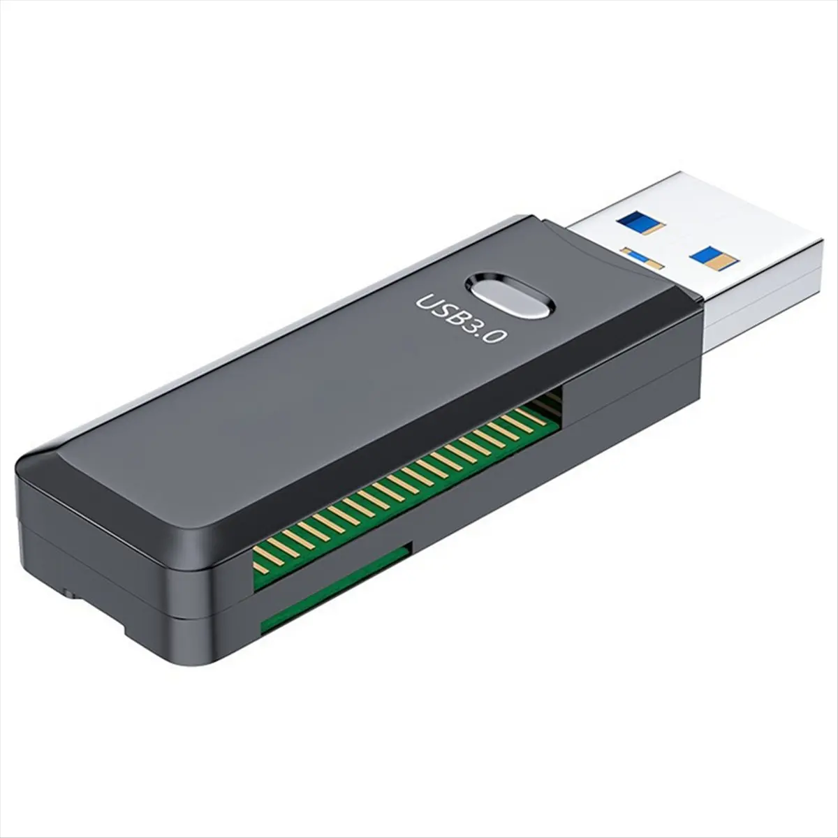 Фото Эксклюзивный устройство чтения карт USB 3.0 2 в 1, устройство чтения карт TF/SD, высокоскоростная передача данных, устройство чтения смарт-карт для ПК, ноутбука, черный №4