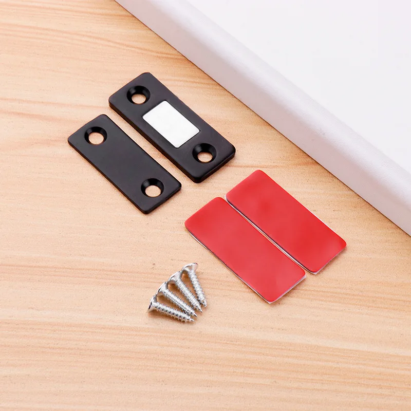 

2 шт./компл. Магнитные защелки шкафа, магнитные дверные ограничители, скрытый дверной закрыватель с винтом для шкафа, шкафа, мебельная фурнитура