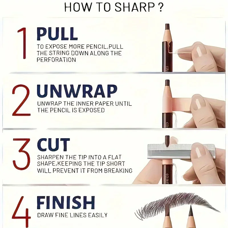 Карандаш для бровей Tear Off Pull Line карандаш не заточка натуральный цветопередача