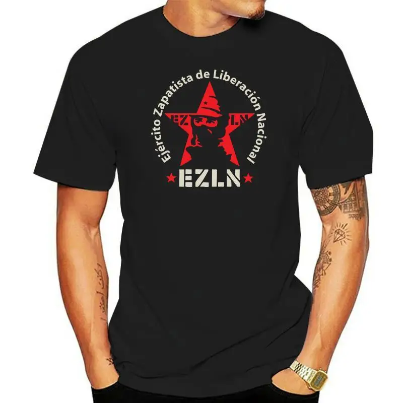 

EZLN-Camiseta deportiva con estampado de Estrella Roja, Camiseta entallada, 7DMN