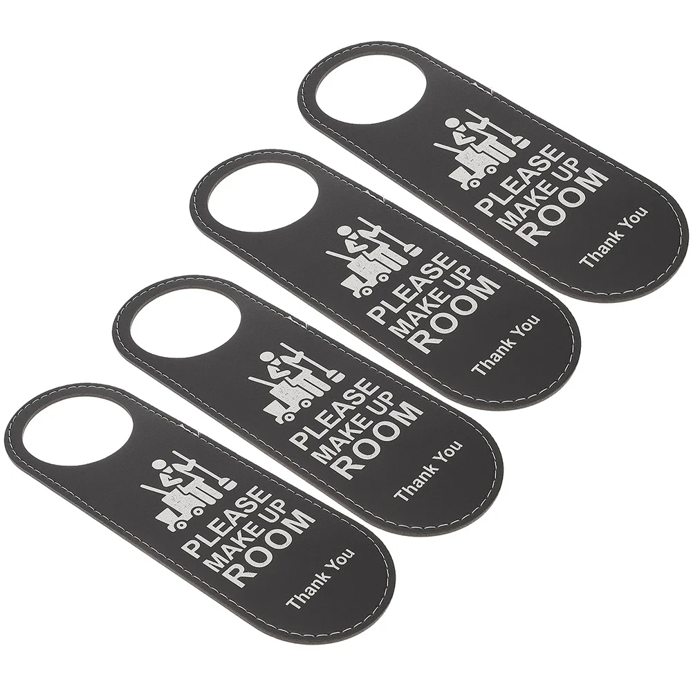 

4 Pcs Hotel Door Sign Hanger Signs Reversible Office Hanging Not Disturb