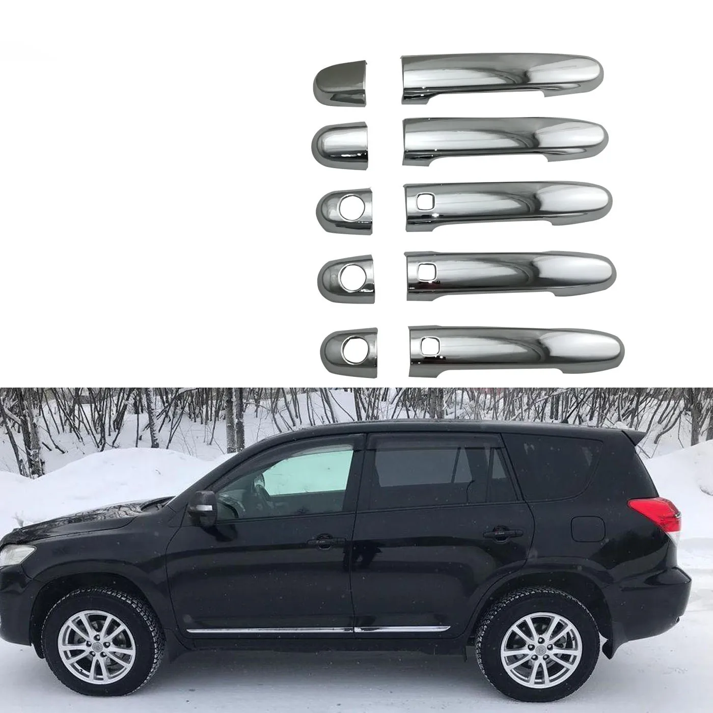 Хромированная дверная ручка накладка стильная крышка рамка для Toyota Vanguard 4wd 2008 2009