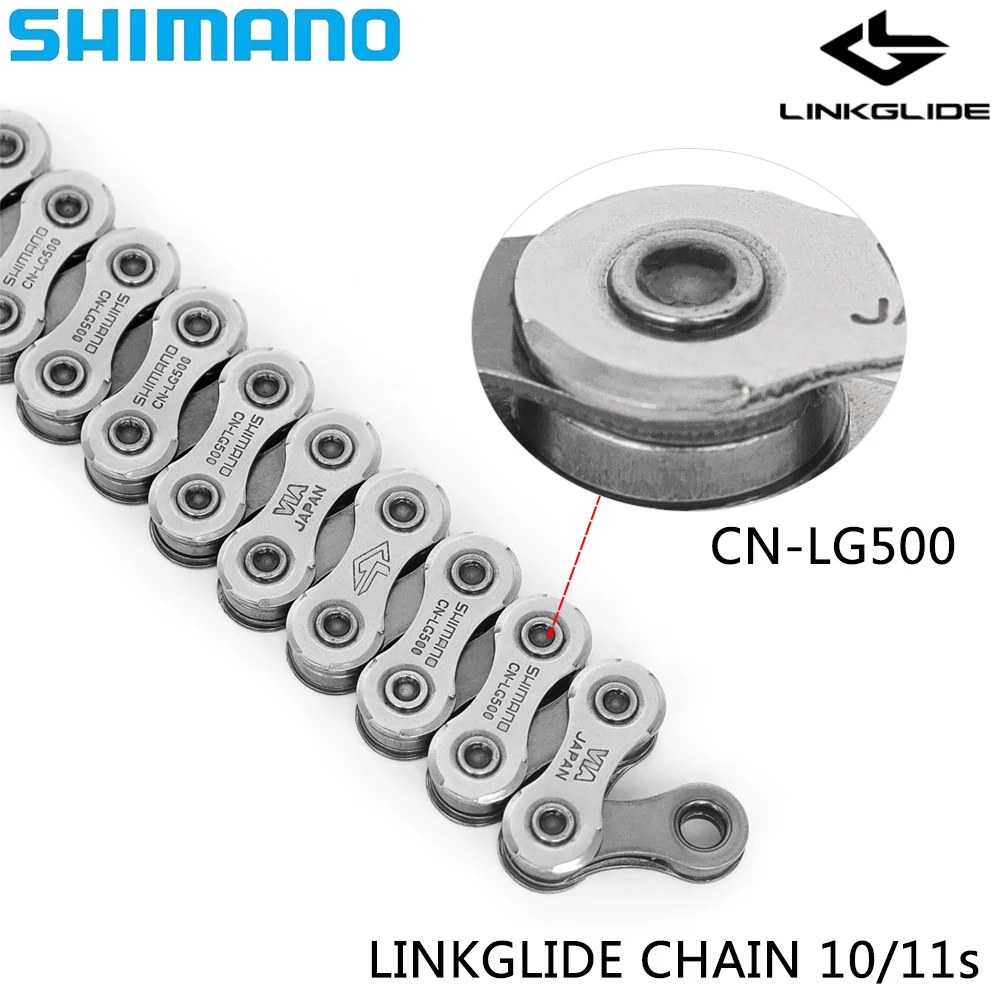 SHIMANO CUES CN LG500 велосипедная цепь 9/10/11 скоростей LINKGLIDE MTB дорожная 116 звеньев для