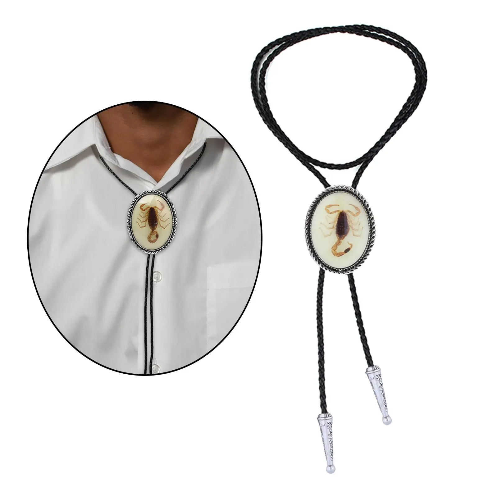 

Retro Mens Bolo Tie Adjustable Cowboy Accessories Necktie Jazz Hat Necklace
