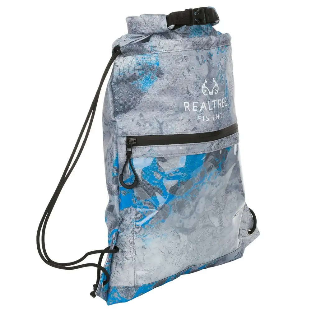 

Realtree Wav3 Tahoe Blue Roll Top 10 Ltr Cinch Dry Bag, Unisex, Gray, Lightweight Waterproof