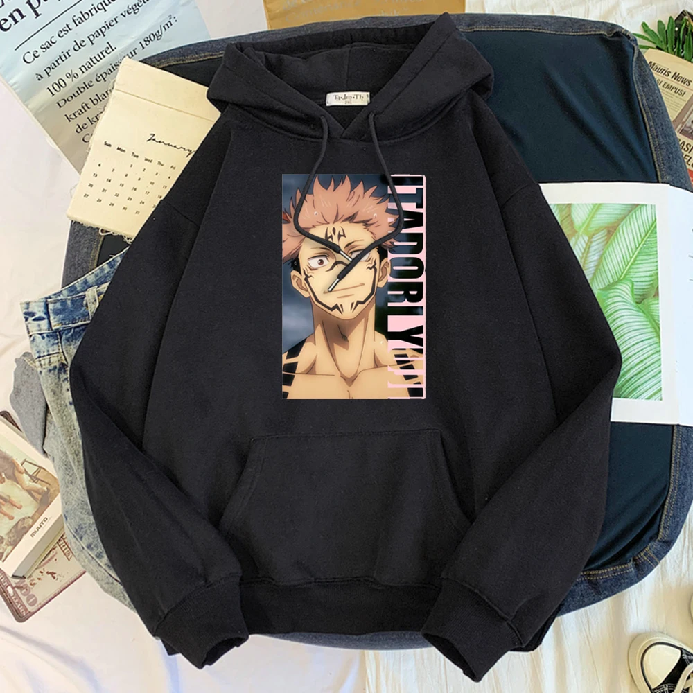 

Mens Hoodie Anime Jujutsu Kaisen Ryomen Sukuna Printed Sweatshirts Male Female Oversize Harajukua O-Neck Loose Clothes Tracksui