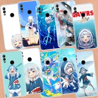 gawr gura hololive anime phone case for honor 50 20 pro 10i 9 lite 9x 8a 8s 8x 7s 7x 7a huawei p smart z 2021 y5 y6 y7 y9 cover