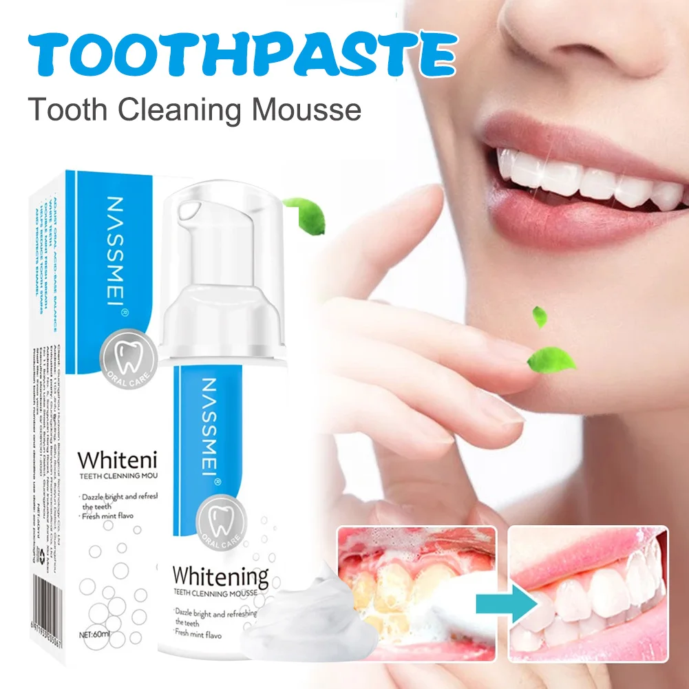 

Tooth Cleaning Mousse Toothpaste Plaque Stains Remover Freshen Breath Dental Care Tooth Whitening Cleaning Foam Mousse