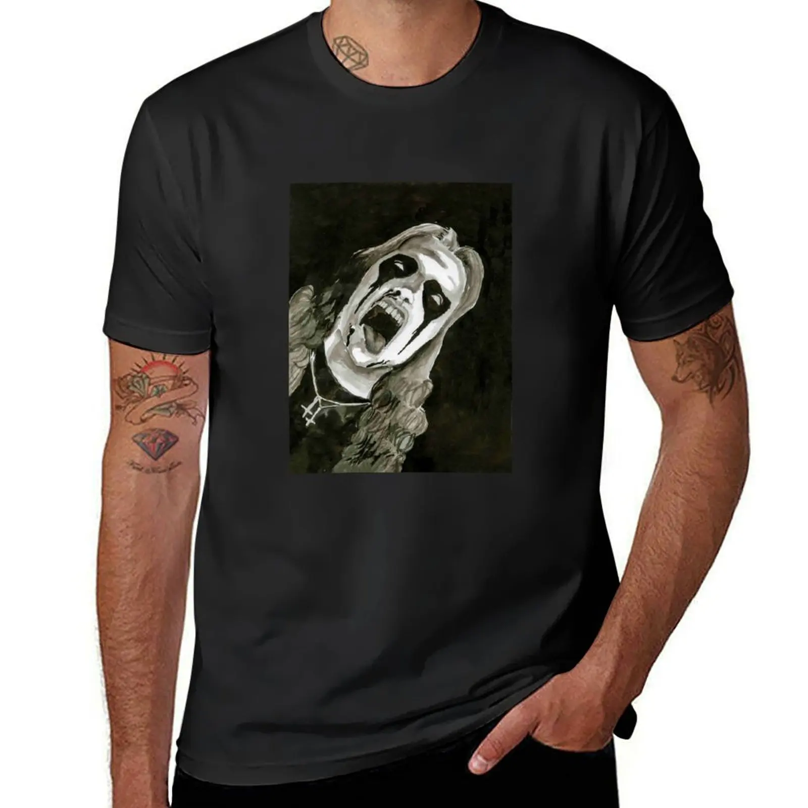 Портрет Mayhem Dead. Быстросохнущая футболка милые топы черные футболки funnys для