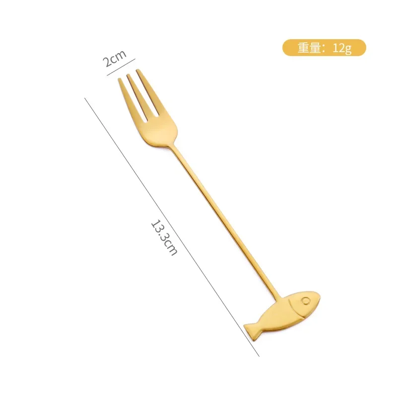 

1 ~ 6 шт. креативная ложка для перемешивания кофе из нержавеющей стали 304, подвесная чашка с милым котом, рыбой, чайная ложка, фруктовая десертная вилка, ложка для кофе с молоком