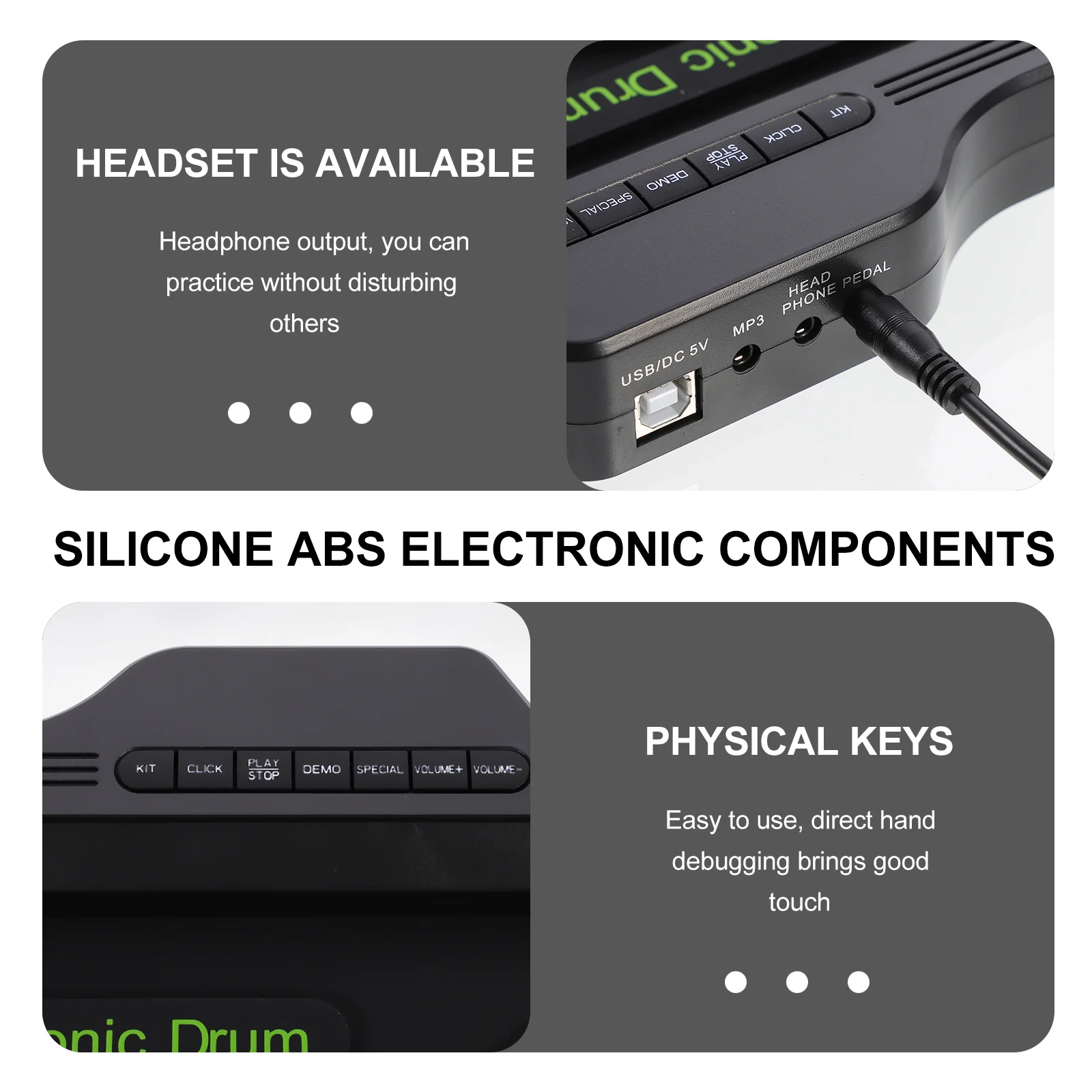 Портативная барабанная установка для детей электронные взрослые ручной