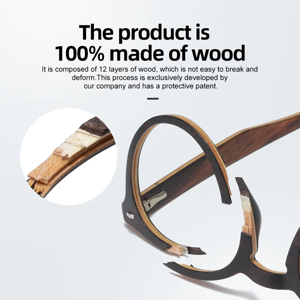 Деревянные оправы для очков ручной работы дубовые деревянные солнцезащитные