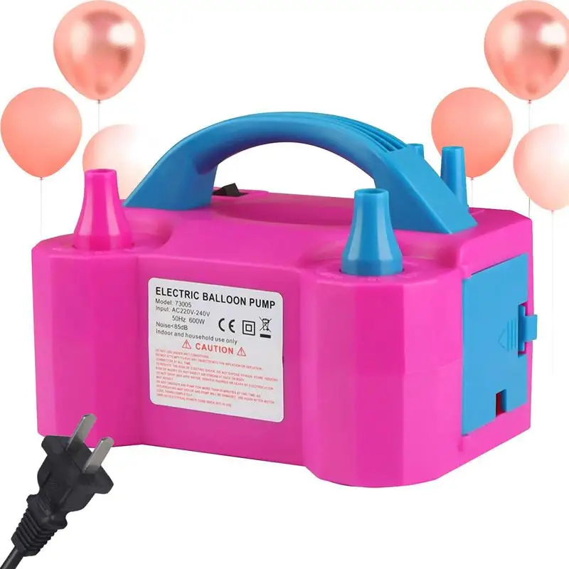 

Home Balloon Air Pump 110V 220V Electric High Power Two Nozzle Air Blower Balloon Inflator Pump Fast Portable Inflatable Tool