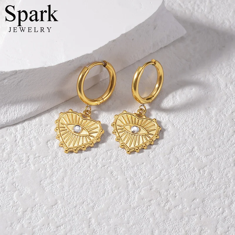 Женские серьги из нержавеющей стали в стиле хип-хоп