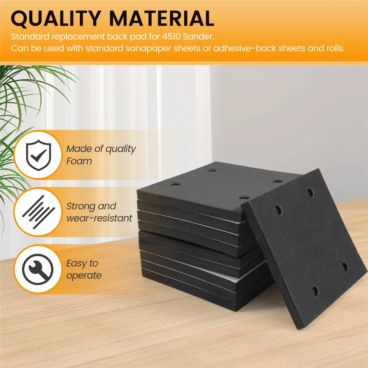 10 шт. самоклеящаяся пенопластовая часть шлифовальной машины задняя накладка