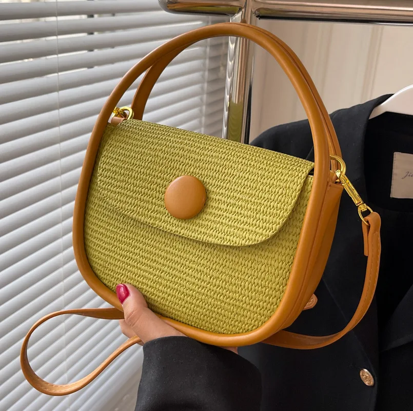 

Vintage Weave Totes Leather Stitching Crossbody Bags With Short Handles For Women 2022 Hit Branded Luxury Shoulder Handbags