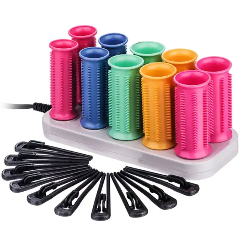 

Electric Heated Roller Curling Roll Hair Curlers Set Hair Sticks Tube Dry&Wet Curly Digital Mini Portable Curler Air Curling