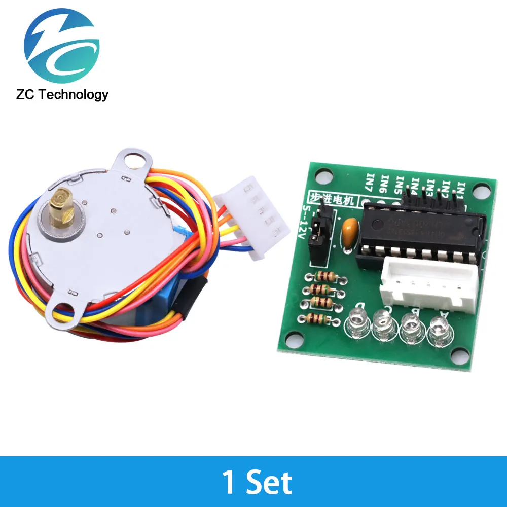4-фазный шаговый двигатель 28BYJ-48-5V + плата драйвера ULN2003 для Arduino 1 х |