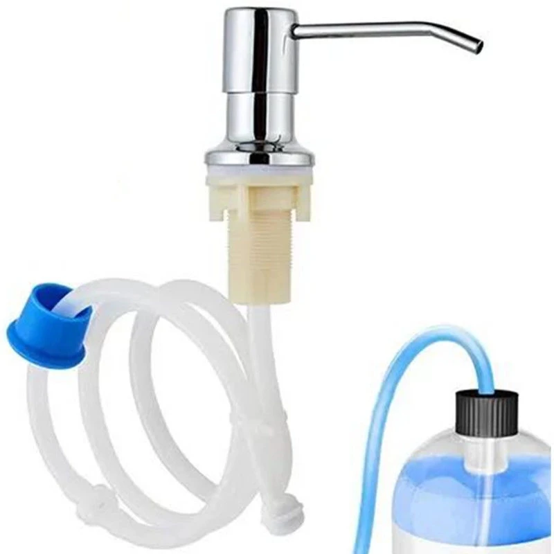 

Soap Dispenser Pump Head with Extension 1 Meter Tube Kit Sink Built-in 304 Stainless Steel For Kitchen Sink Bathroom Accessories