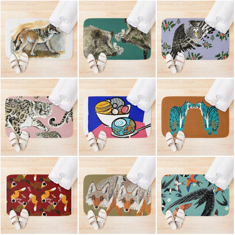 

Декоративный абсорбирующий коврик для ног, коврик для входной двери, кухонный коврик, коврик для спальни, балкона, коврик для комнаты, неско...