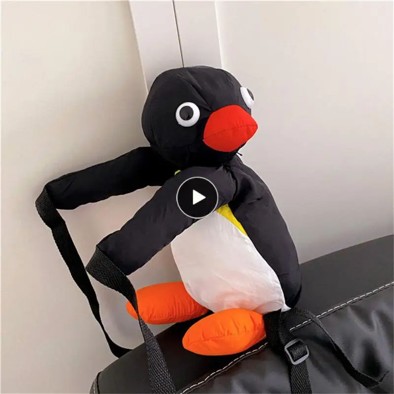 

Penguin Backpack Soft To The Touch Shoulder Strap 70cm Plush Backpack Lovely Shape Children's Backpack Backpack Cartoon Backpack