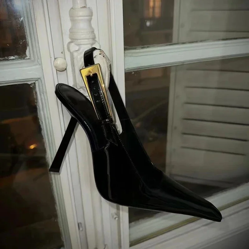 Женские туфли на высоком каблуке европейские и американские с металлическим