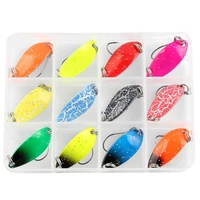 12 grid box color scoop shaped horse mouth sequins set luya bait hard bait fishing gear accessories