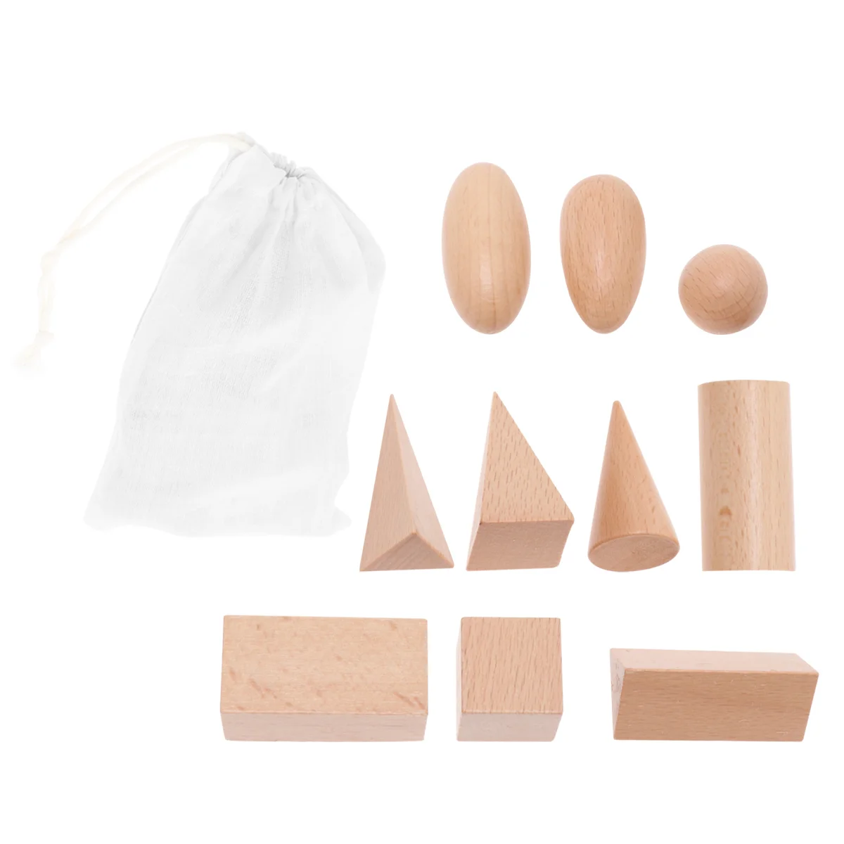 

11 Pcs Wooden Montessori Toys Decorative Manipulatives Geometry Set for Kids Educational Playthings