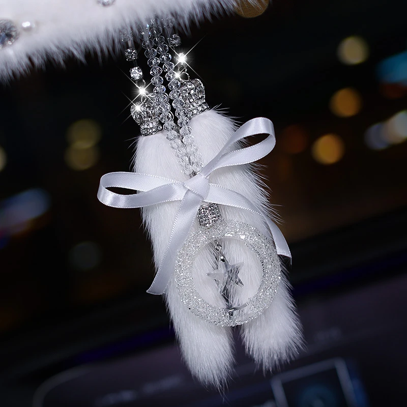 Бриллиантовая подвеска для автомобиля звезда подвесная цепочка на зеркало