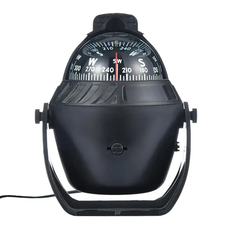 

Dashboard Car Ball Compass Dashboard Compass Adjustable With LED Light Multi-functional Car Compass With Bracket For Car