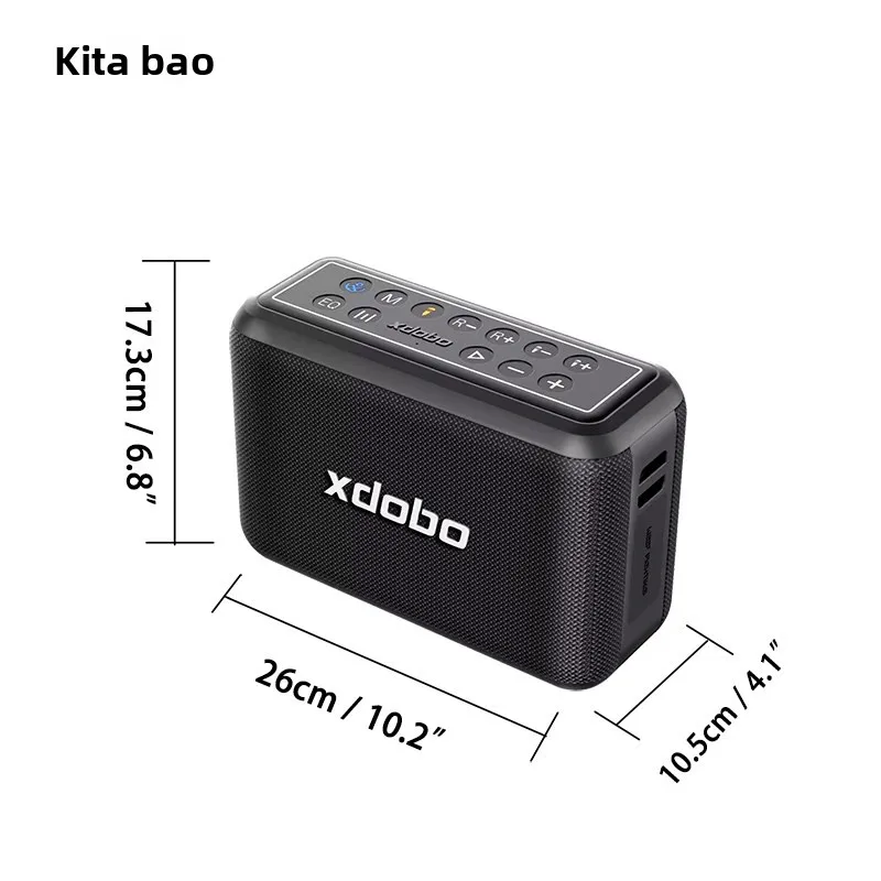 Для Bluetooth-колонки XDOBO X8 PRO, портативного уличного сабвуфера мощностью 120 Вт с двумя микрофонами и функцией TWS для караоке-вечеринок. (art.: 3920dcbbe9979) - 3920dcbbe9979