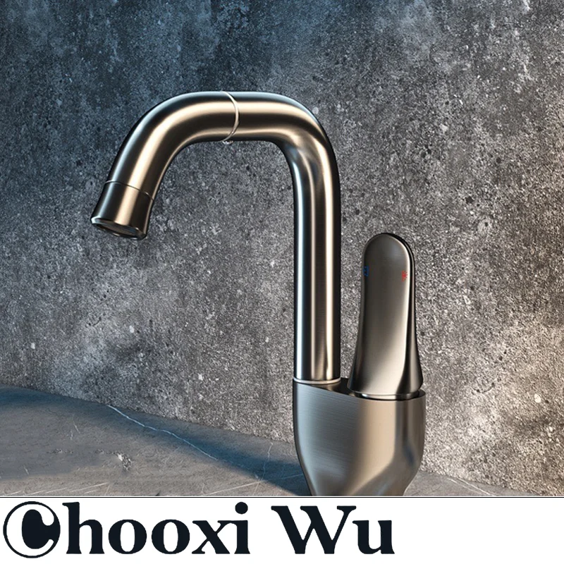 Вращающийся на 360 ° смеситель CHOOXIWU для ванной комнаты полностью медное литье