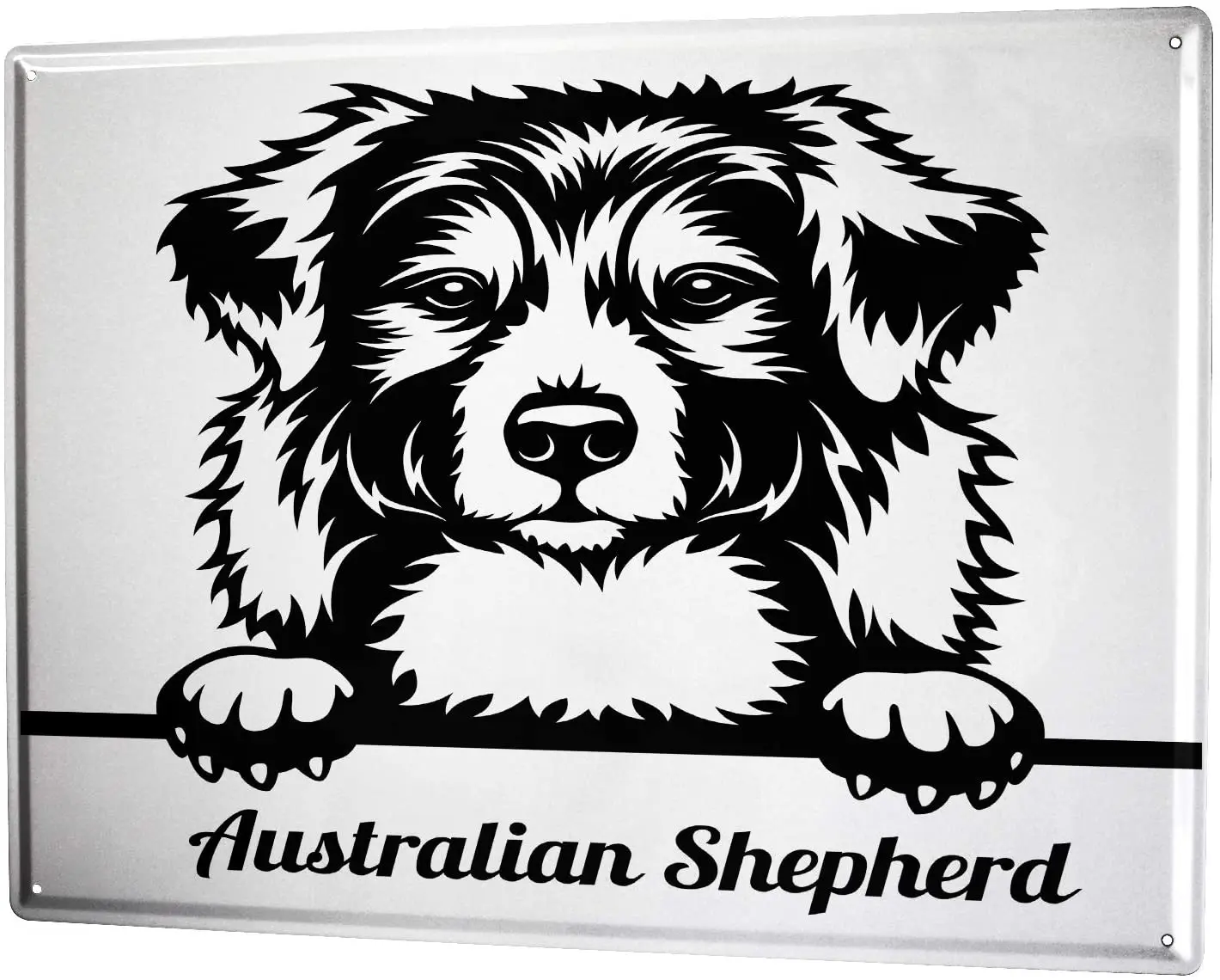 

SINCE 2004 Tin Plate Dogs Breed Australian Shepherd Dog