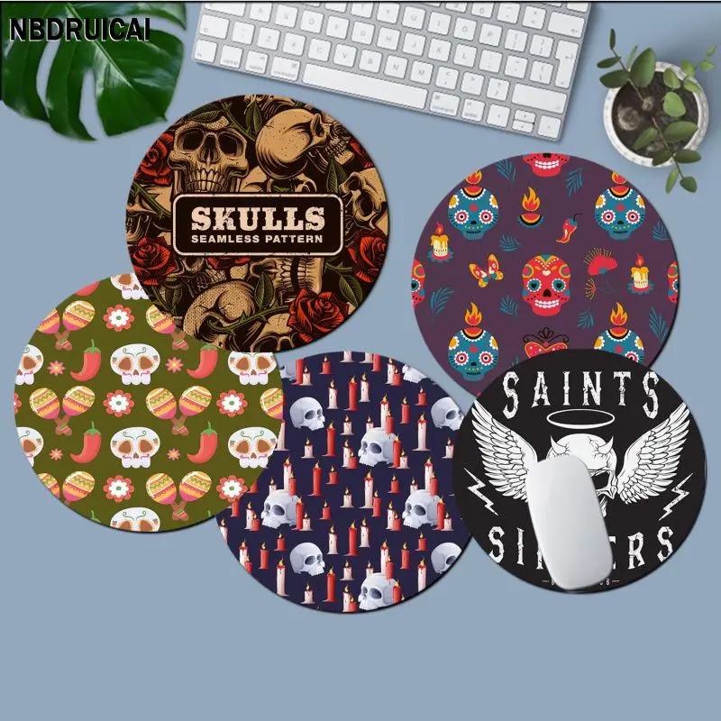 

Skull Animation Round Speed Version Game Computer Keyboard Office Table Mat PC Laptop Mouse Mat Desktop Mat