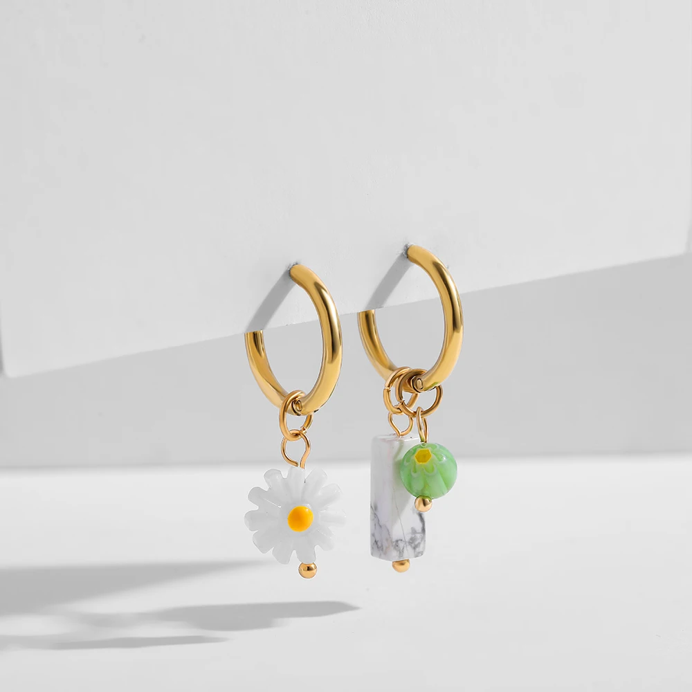 Женские серьги-подвески ручной работы ювелирное изделие из нержавеющей стали с