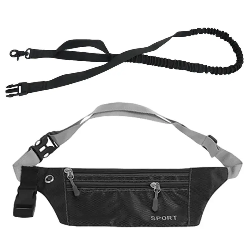 

Dog Walking Belt Hands Free Dog Leash Waist Dog Running Leash For Medium To Large Dogs Retractable Bungee Leash With Pouch
