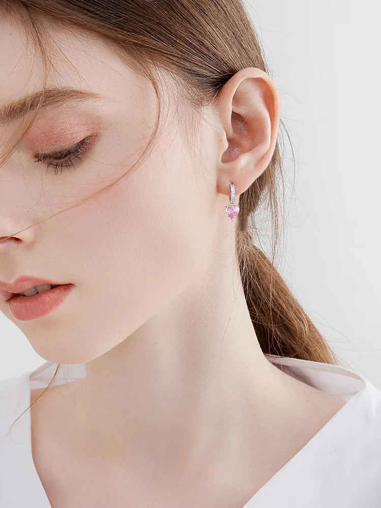 Розовые женские серьги Love новинка 2024 легкие роскошные высококачественные в