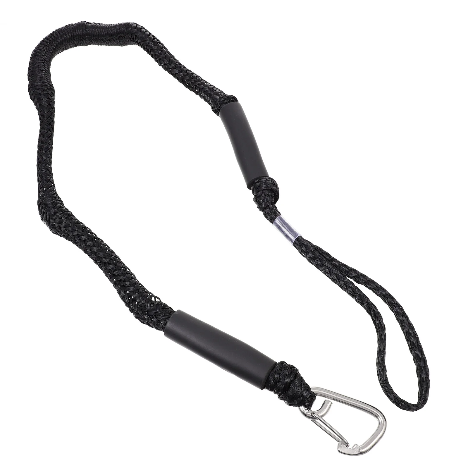 

Reinforced Boat Rope Ties Stretch Resistant Dock Line Mooring Tool (Black)
