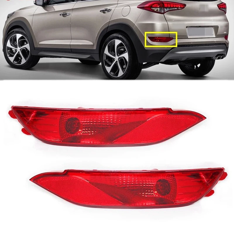 

1Pair Car Rear Bumper Fog Light Parking Warning Reflector Taillights For Hyundai Tucson 2015 2016 2017 2018
