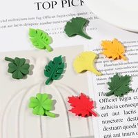 100pcslot simulation leaf maple leaf turtle back leaves minitatures flatback resin cabochons diy craft decoration accessory
