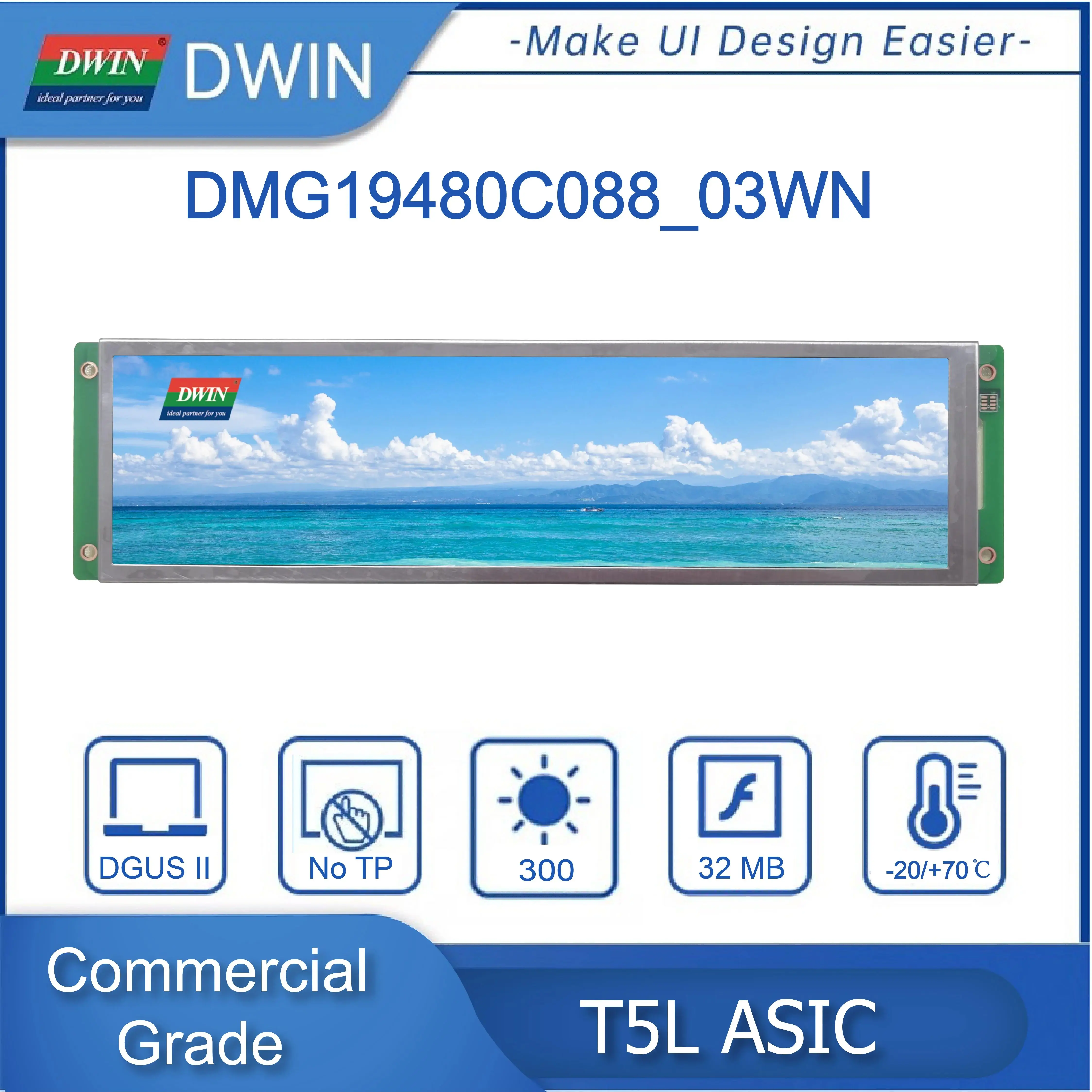 Фото DWIN IPS 8,8 дюйма 1920*480 бар ЖК-экран модуля DMG19480C088_03W №3