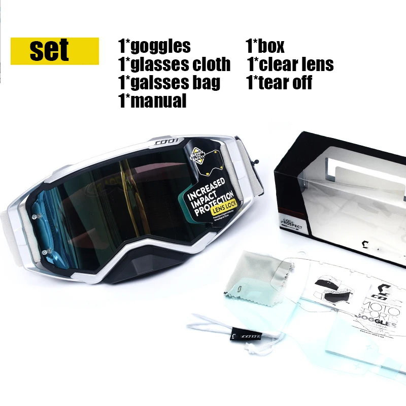 

Motorbike Goggles Outdoor Sport Goggles for Moto MTB Cycling of Dirtbike Motorcycle Off-Road Sun Glasses for Helmet With Box