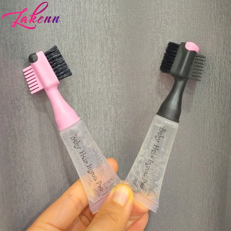 Edge Control Hair Gel Brush 3 N1 Edge Gel And Brush Spazzola Per Capelli Ricaricabile Gel Strong Hold Baby Hair Gel Beginner Friendly